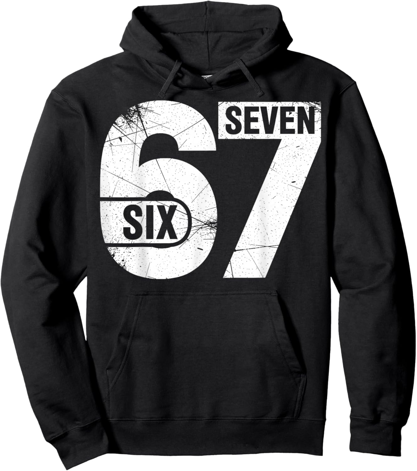 Six Seven 67 Funny Meme Hoodie - Hoodie | Black