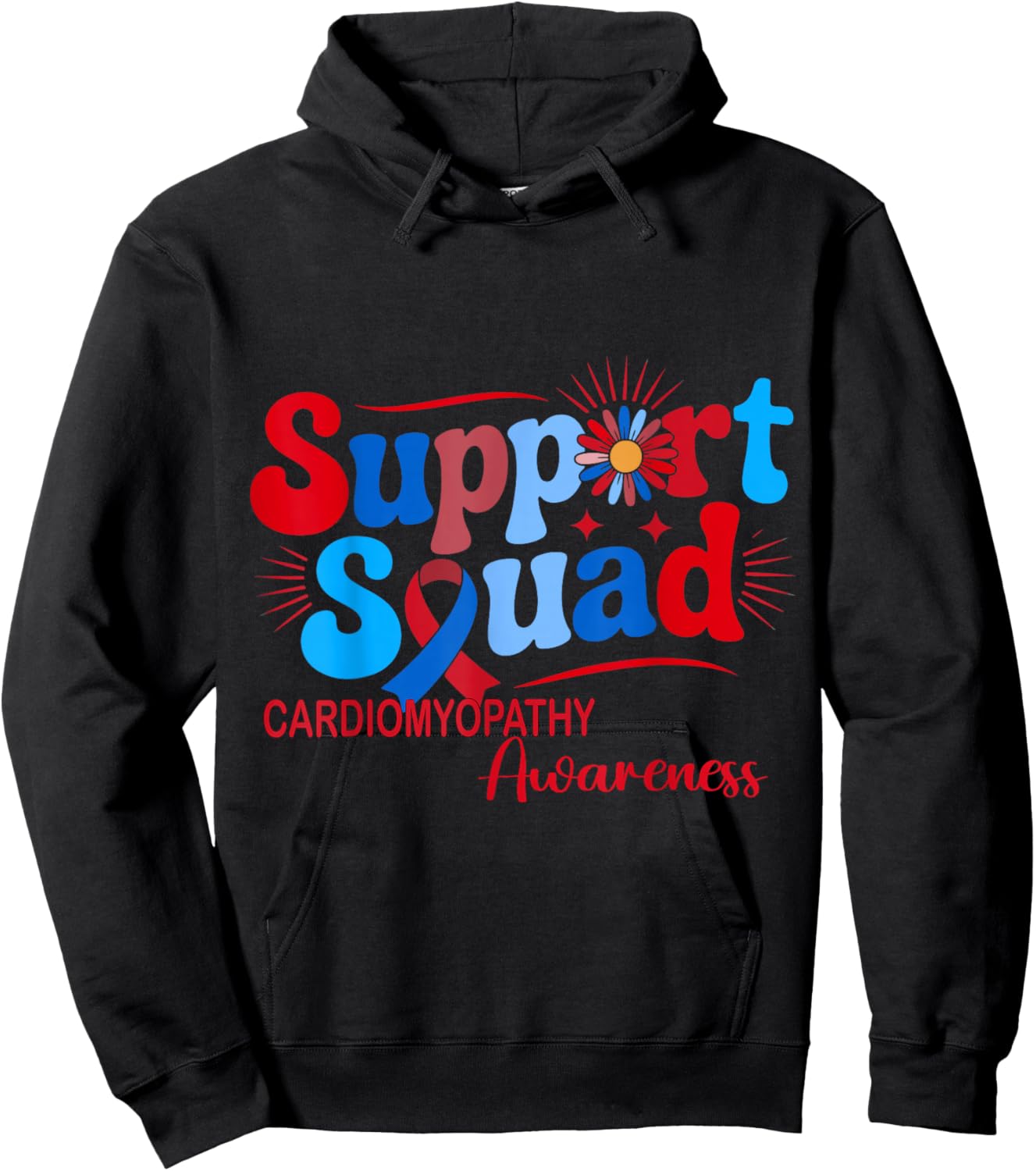 Cardiomyopathy Support Squad Awareness Hoodie - Hoodie | Black