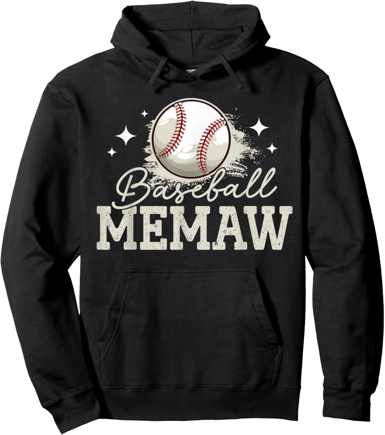 Baseball Memaw Sport Baseball Player Hoodie - Hoodie | Black
