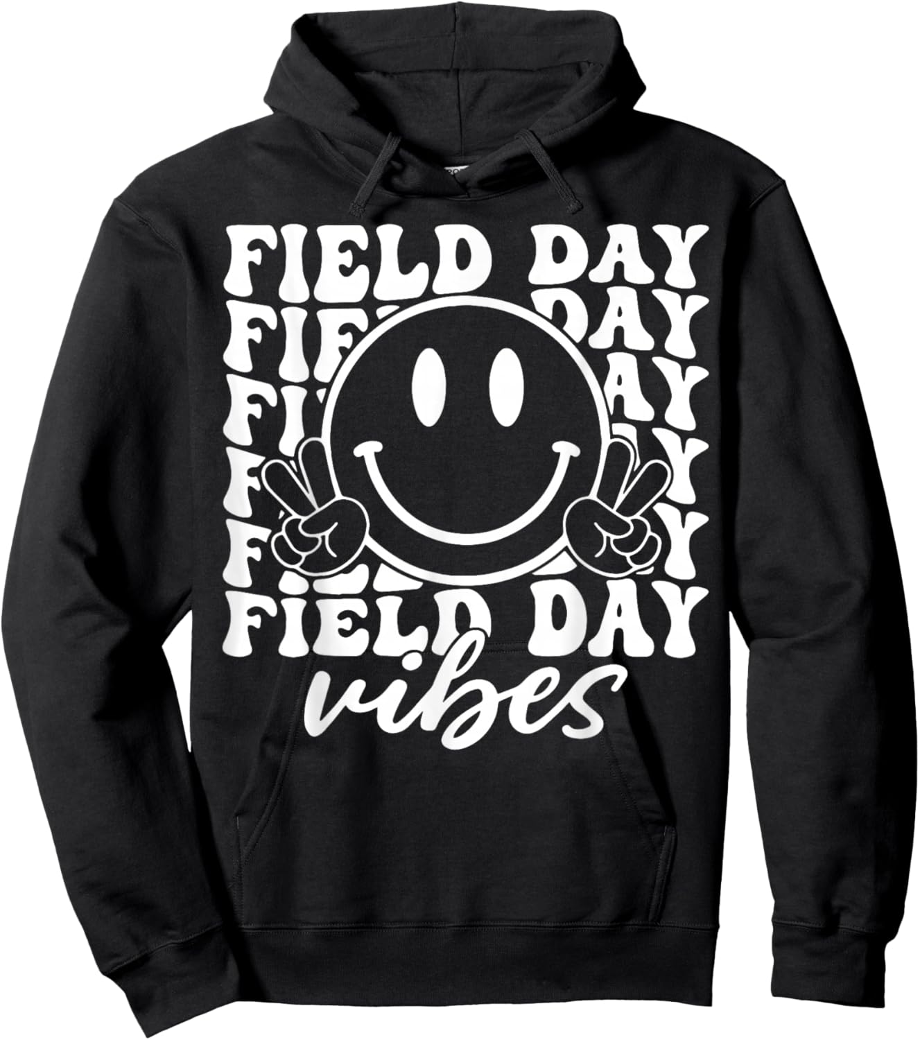 Field Day Vibes Funny for Teacher Kids Happy Field Day 2026 Hoodie - Hoodie | Black
