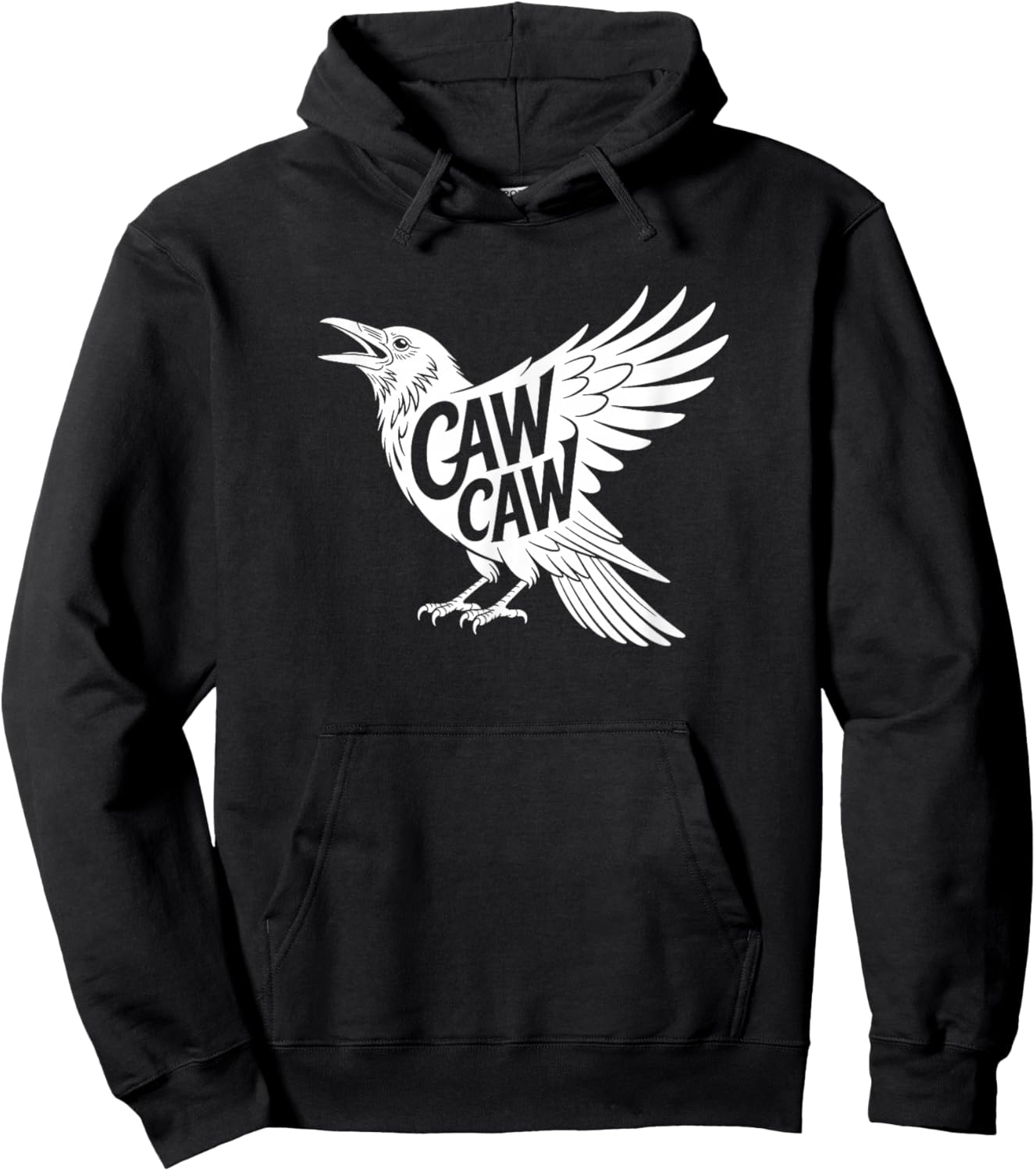 Funny Caw Caw Crow Raven Bird Lover Hoodie - Hoodie | Black
