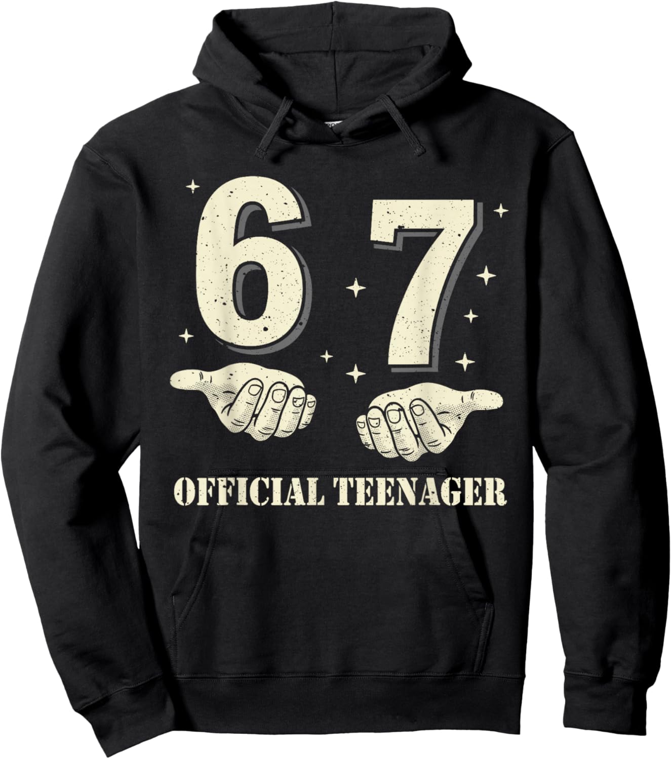 6+7 Year Old Boys Girls Teenager 13th Birthday Funny 67 Hoodie - Hoodie | Black