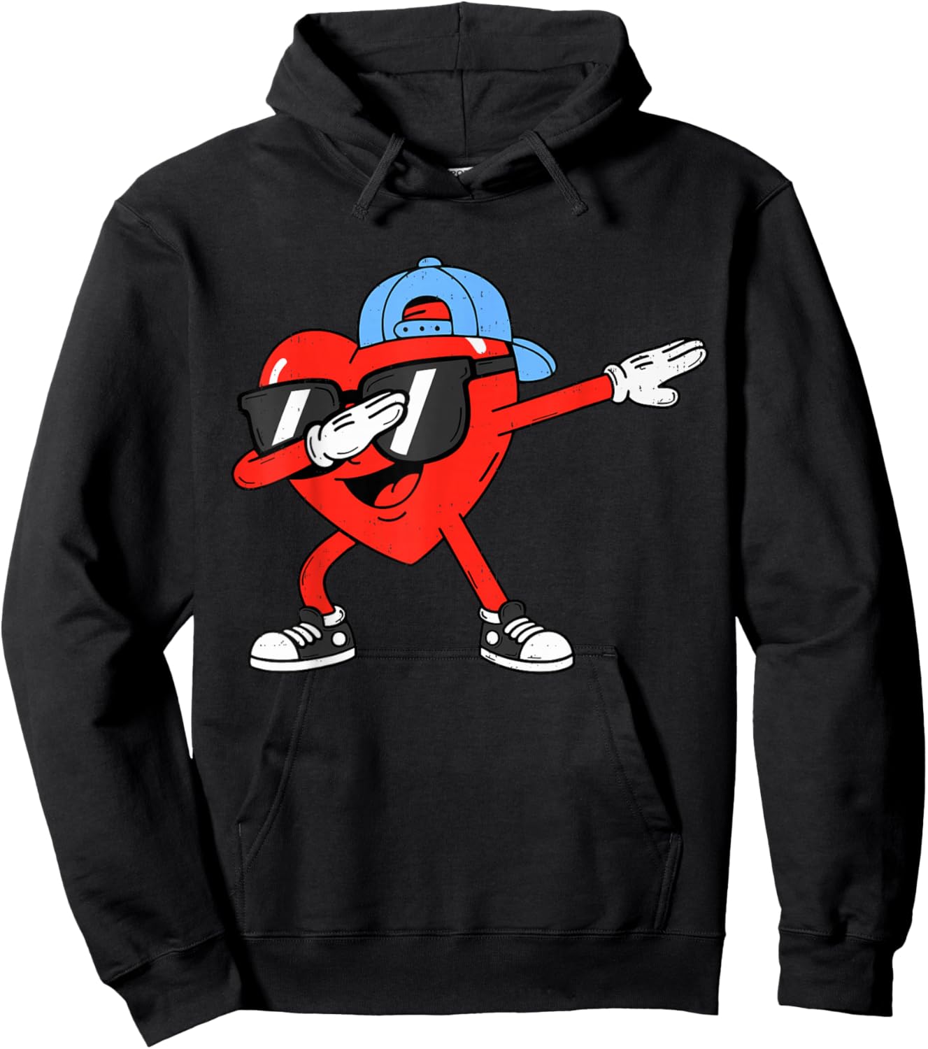 Valentines Day Dabbing Heart Dab Boys Teen Toddler Kids Hoodie - Hoodie | Black