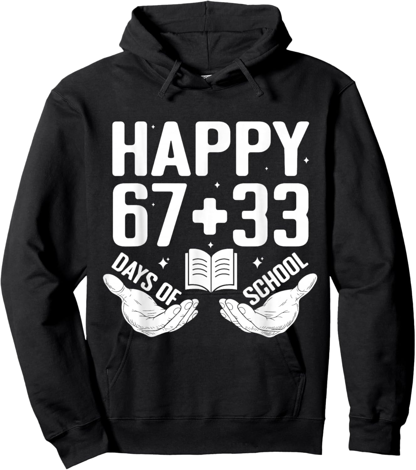 Happy 67 33 Days of School Funny Boys Kids 100th Day Hoodie - Hoodie | Black