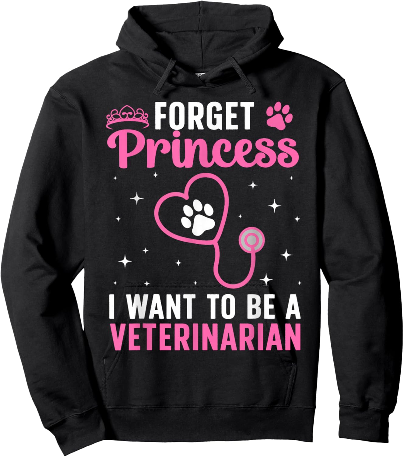 Cute Veterinarian Art Girls Veterinarian Student Hoodie - Hoodie | Black