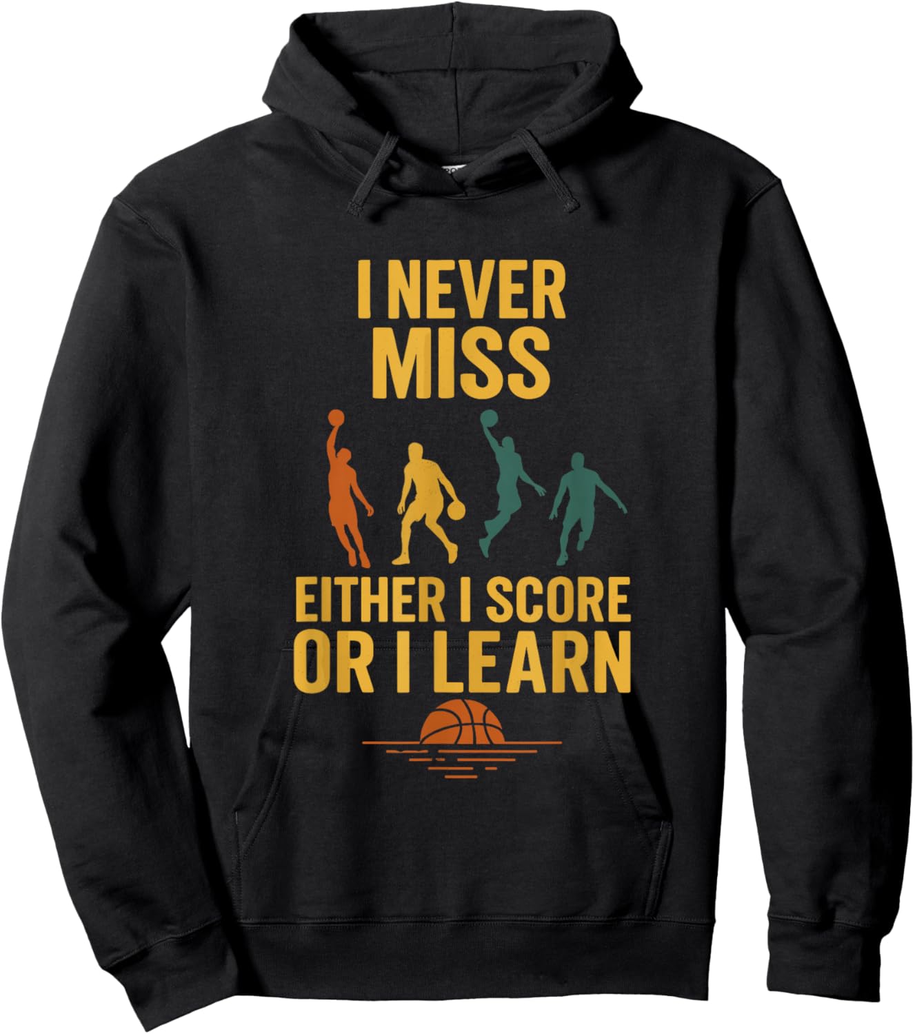 Basketball Shirt Boys Girls Men Women Youth Kids Players Hoodie - Hoodie | Black