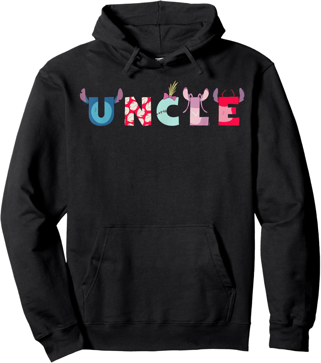 Disney Lilo & Stitch Uncle Birthday Gift Family Disney Trip Hoodie - Hoodie | Black