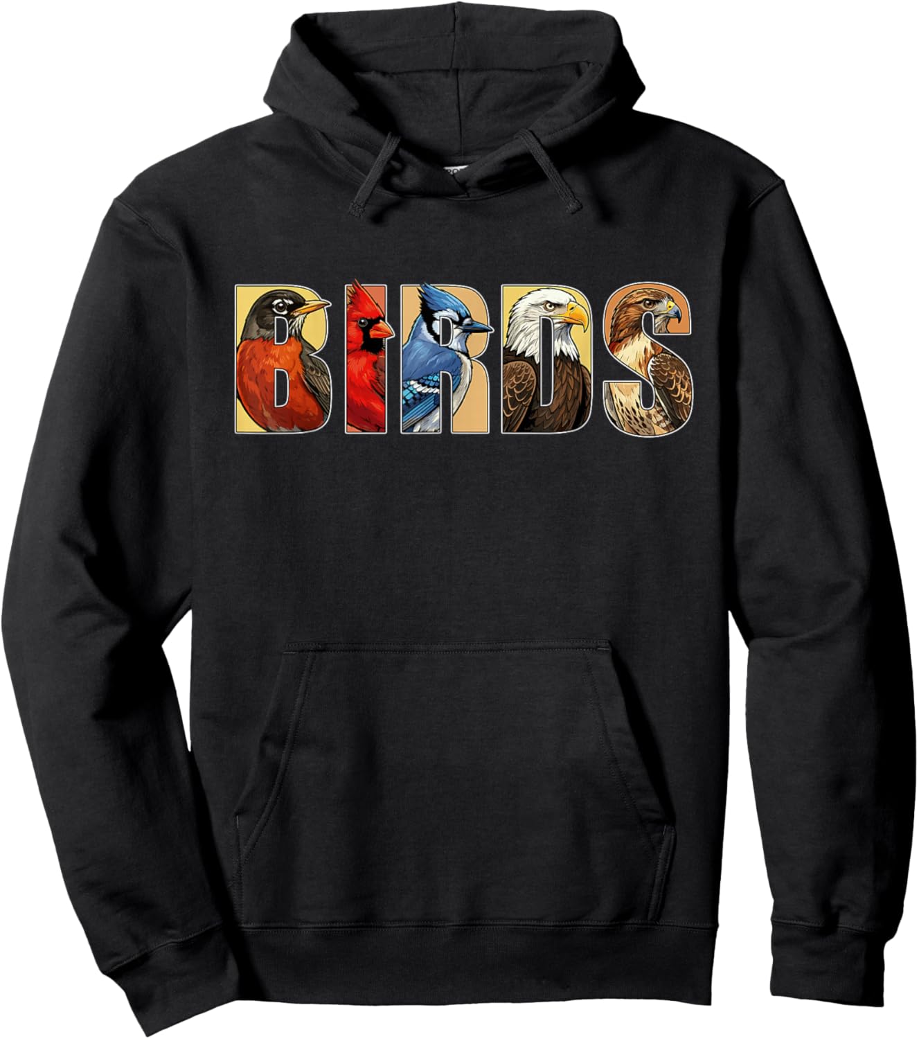 Funny Bird Watching Shirt Vintage Birds Identification Hoodie - Hoodie | Black