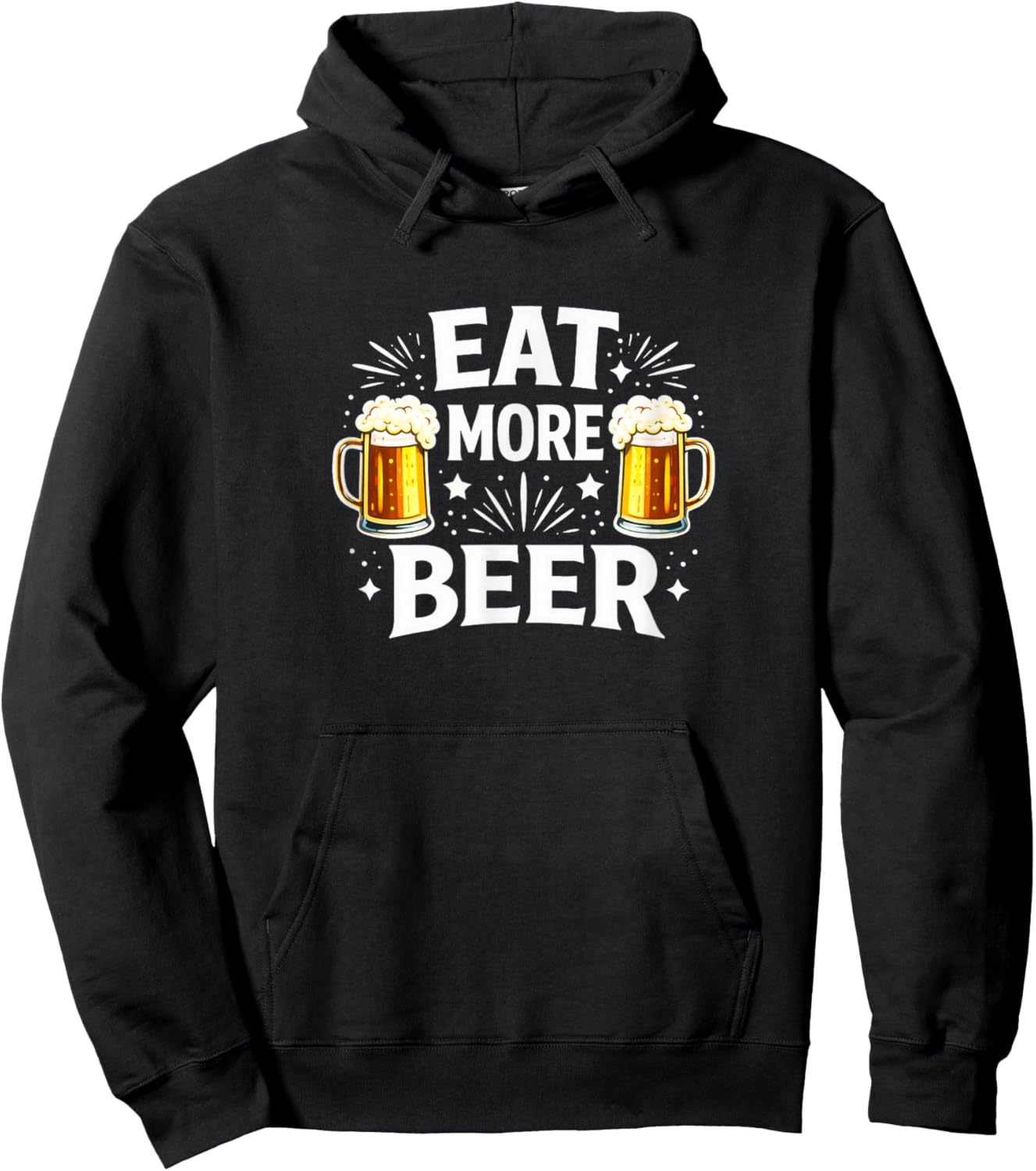 Eat More Beer Hoodie - Hoodie | Black
