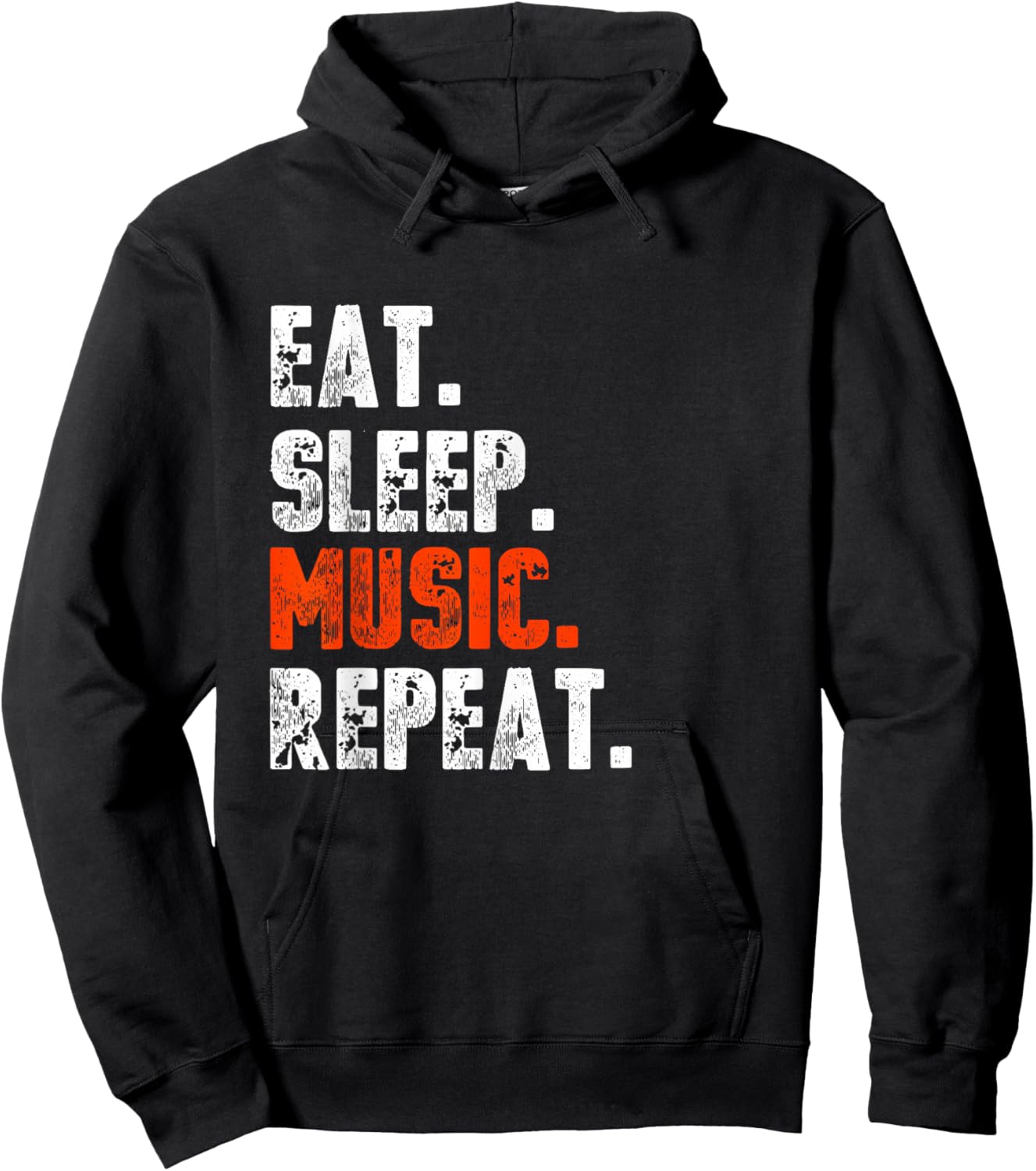 Eat Sleep Music Repeat Shirt Funny Musicians Music Lover Hoodie - Hoodie | Black