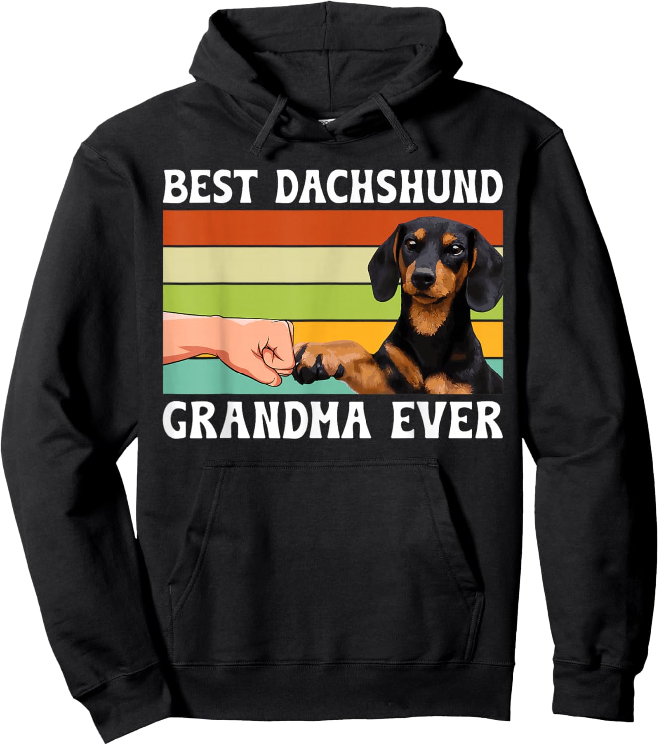 Best Dachshund Grandma Ever Dachshund Grandmother Hoodie - Hoodie | Black