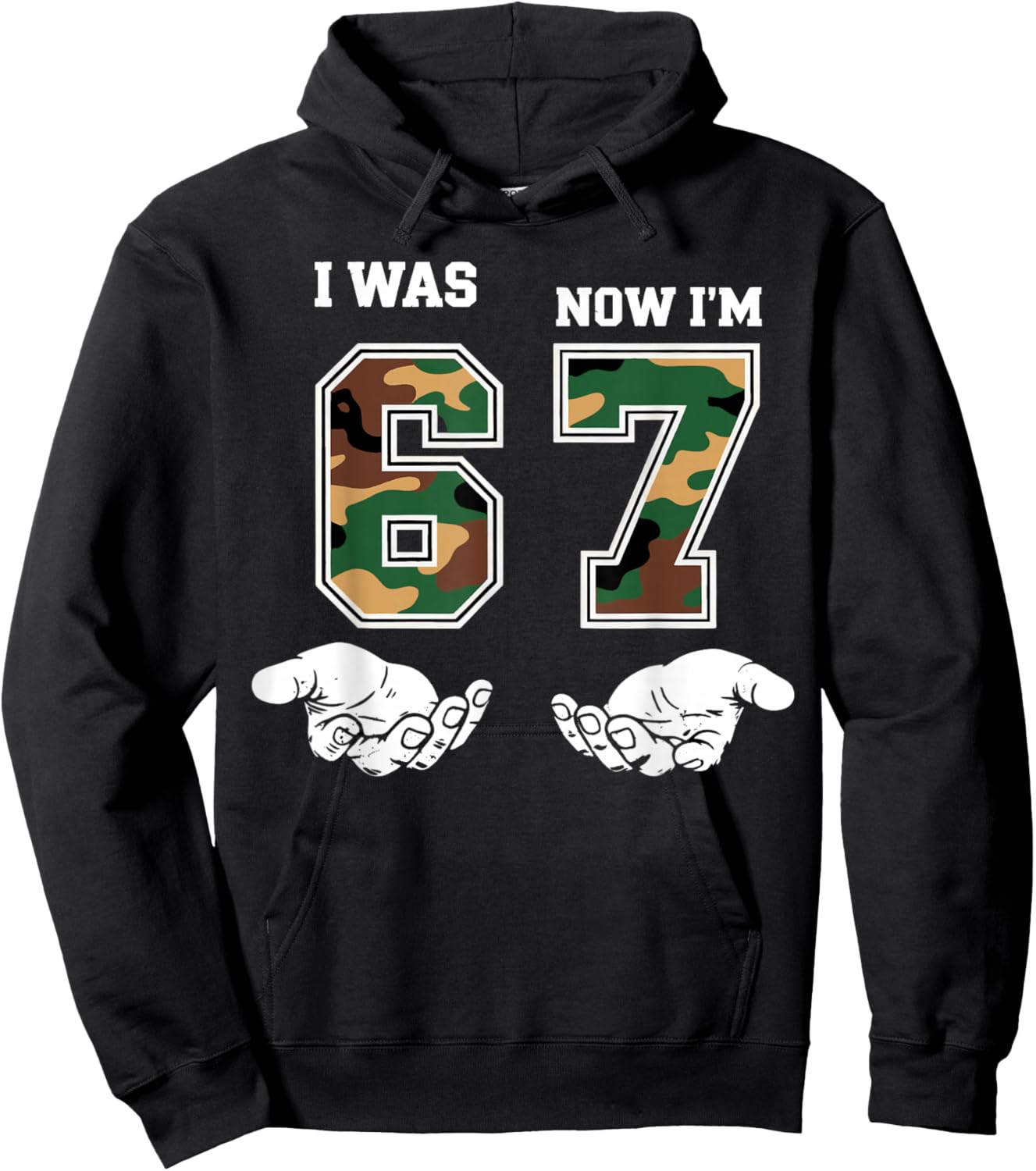 I was 6 Now I'm 7 Birthday Boys Kids 67 Meme Six Seven 6 7 Hoodie - Hoodie | Black