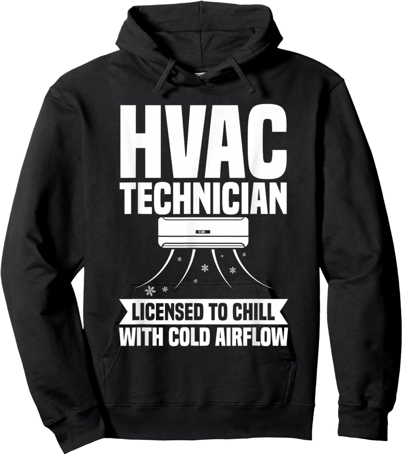 HVAC Technician Costume - Professional Repairman Mechanics Hoodie - Hoodie | Black