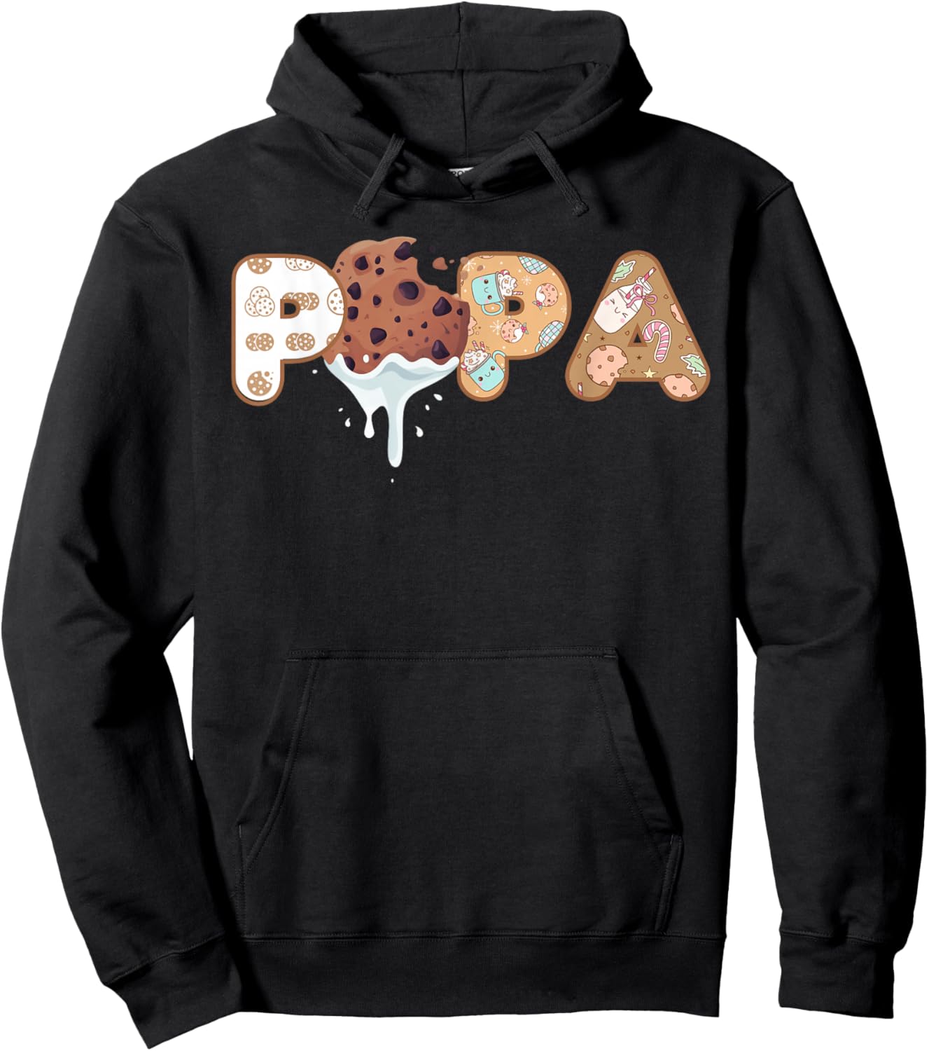 Cookies Papa 1st Birthday Milk Party Family Matching Hoodie - Hoodie | Black