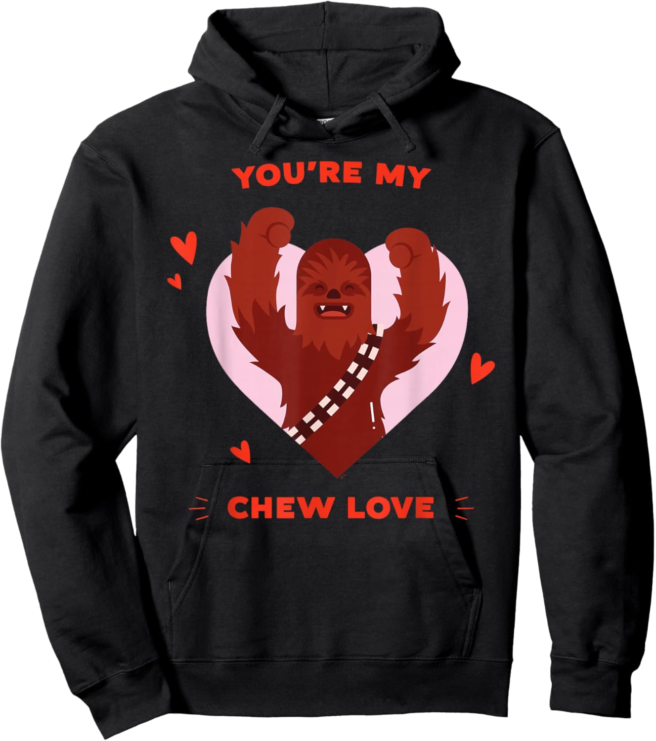 Star Wars Valentine's Day "You're My Chew Love" Chewbacca Hoodie - Hoodie | Black