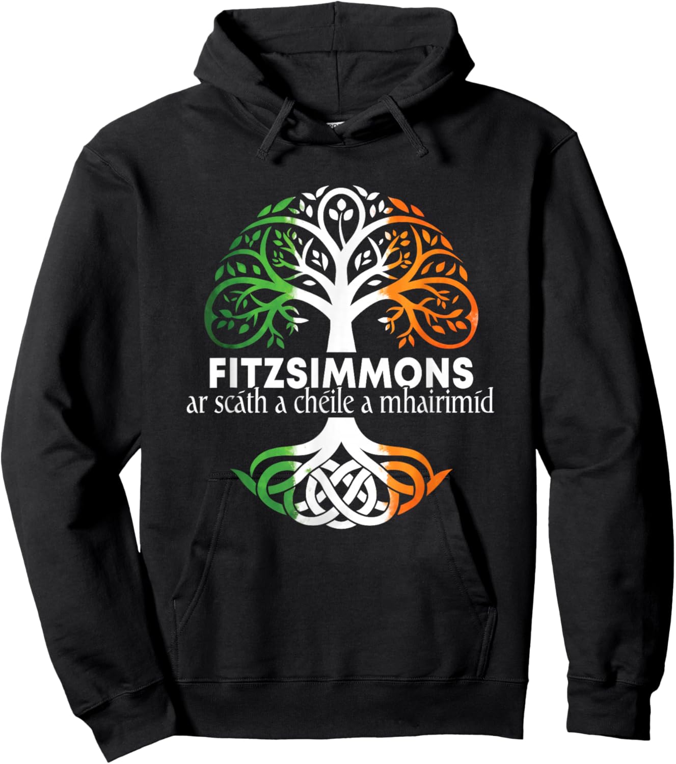 Fitzsimmons Irish Family Name Celtic Irish Roots Hoodie - Hoodie | Black