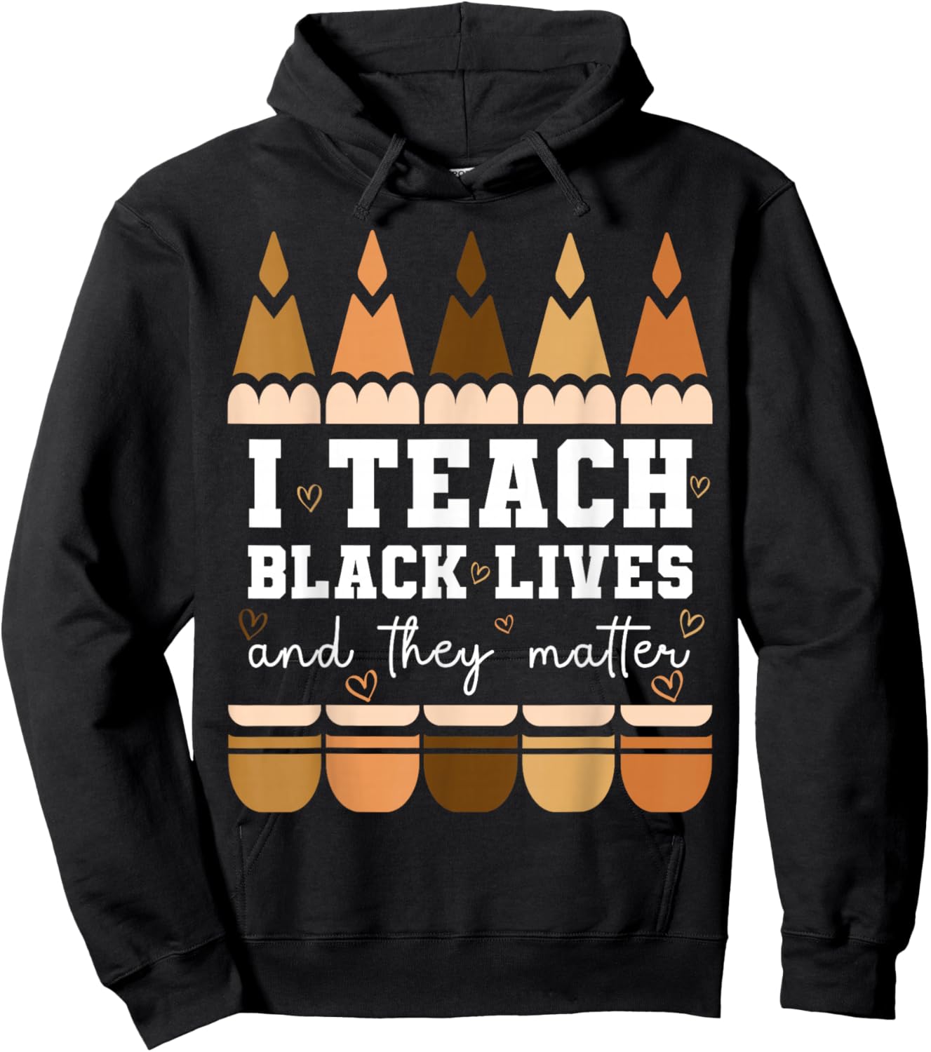 I Teach Black Lives They Matter Black History Month Teacher Hoodie - Hoodie | Black