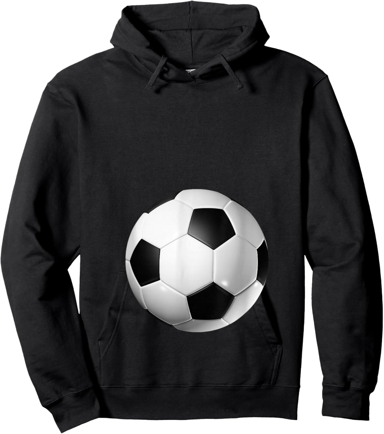 Soccer Baby Bump Pregnancy Hoodie - Hoodie | Black