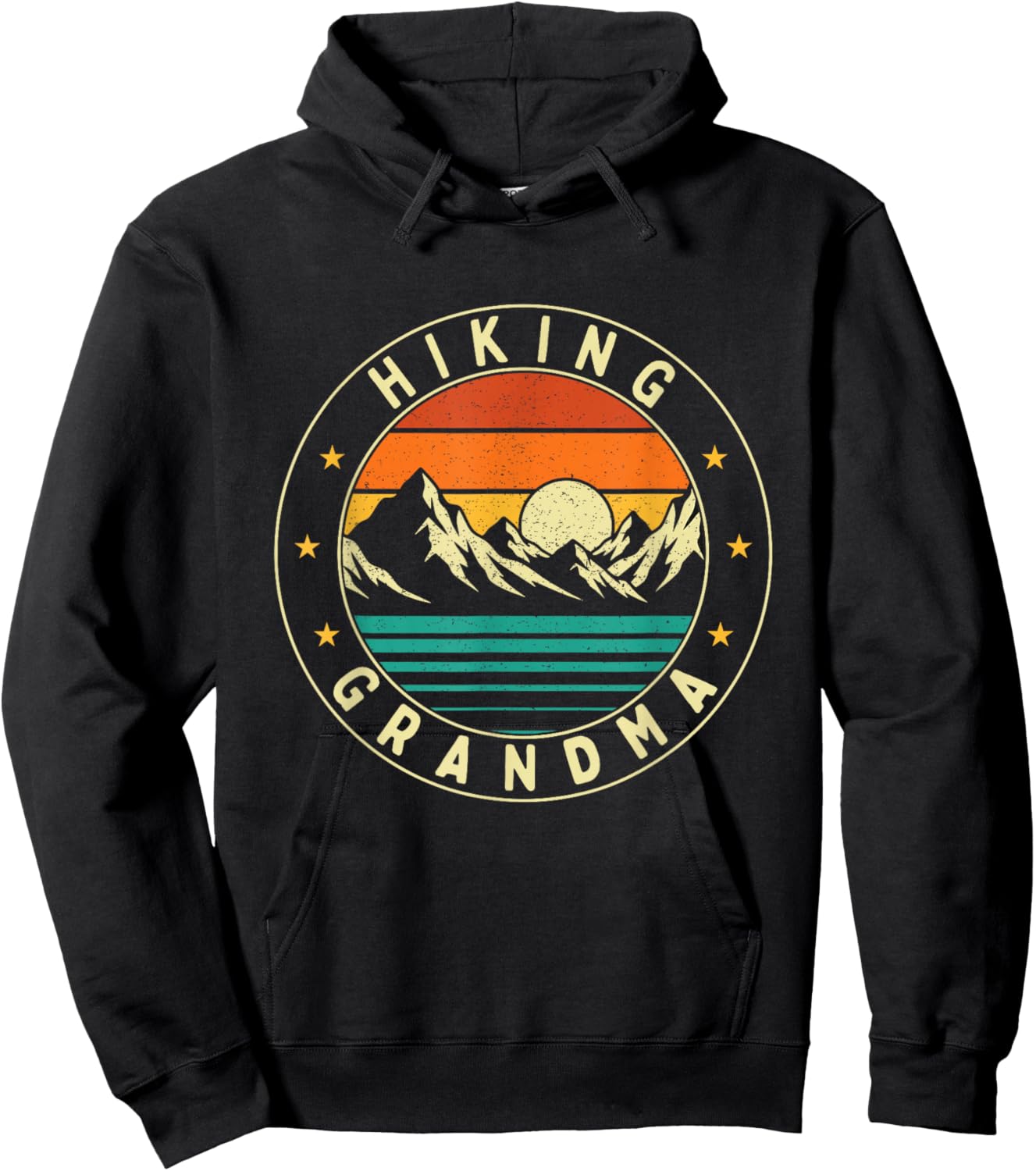 Hiking Grandma - Hiker Trekker Hiking Outdoor Lover Hoodie - Hoodie | Black