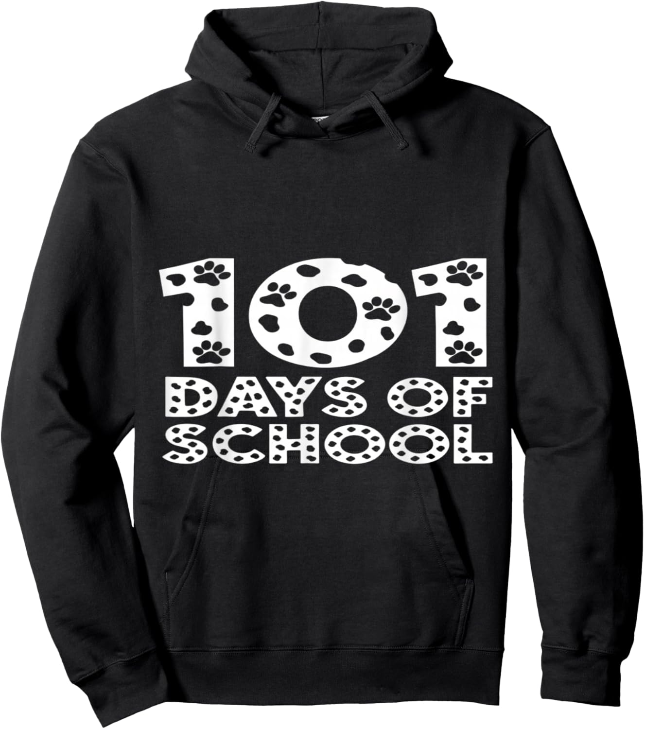 Happy 101 Days School Cute Dog 100 Days Smarter Student Kids Hoodie - Hoodie | Black