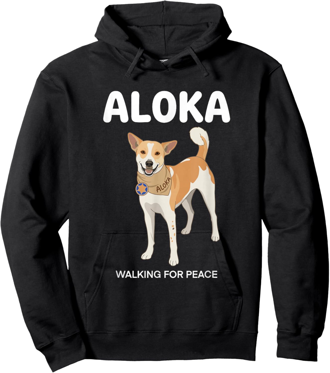 Aloka The Peace Dog Walking for Peace 2026 Buddhist Monk Hoodie - Hoodie | Black