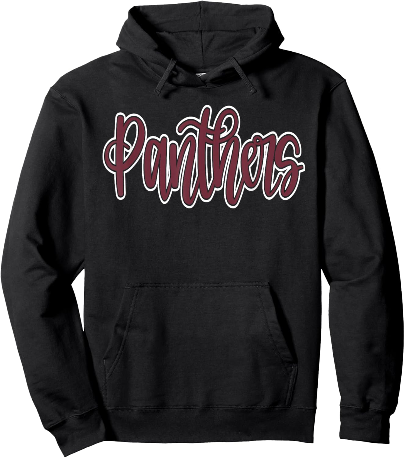 Panthers School Spirit Mascot Maroon Panther Pride Teacher Hoodie - Hoodie | Black