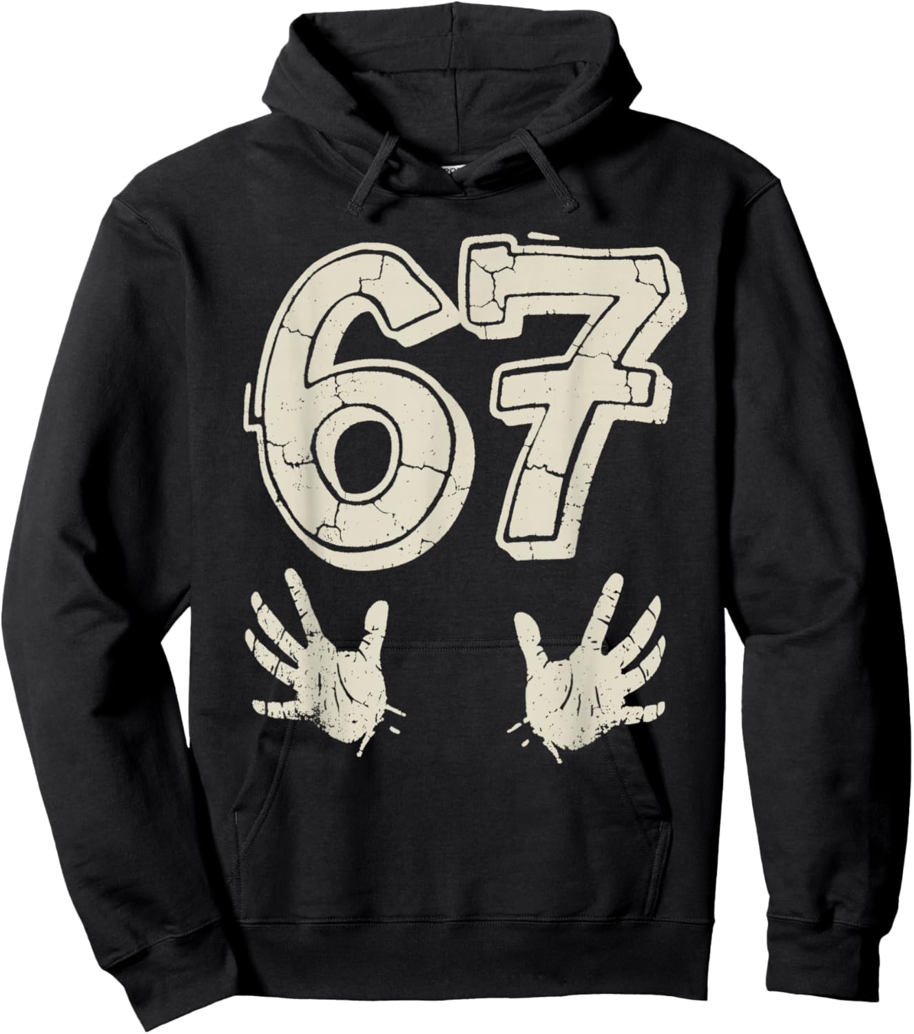 67 Six Seven 6 7 Kids 67 Youth Boys 6-7 Meme Funny Hands 67 Hoodie - Hoodie | Black