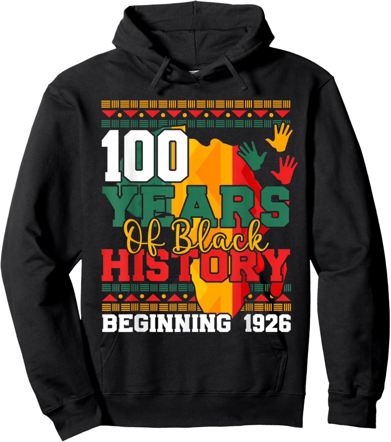 100 Years of Black History 1926 2026 Centennial Teacher Hoodie - Hoodie | Black