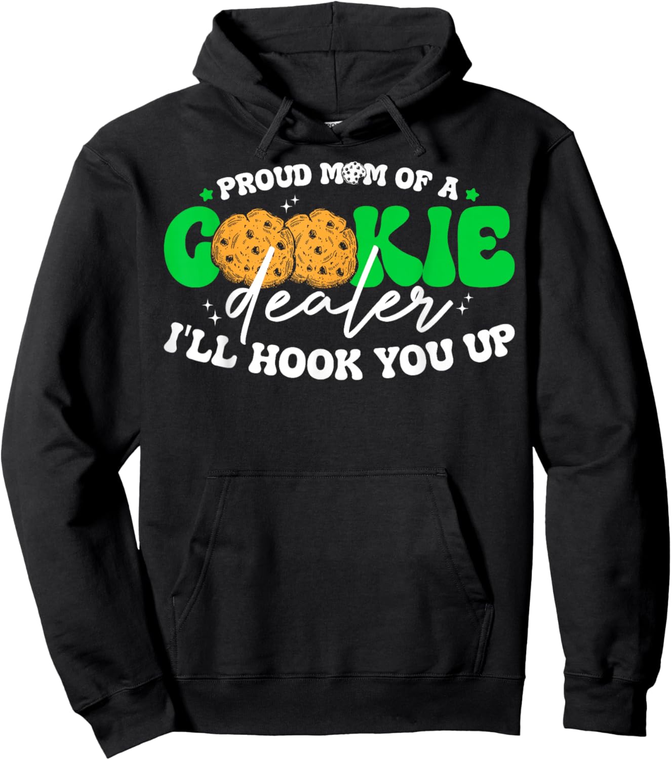 Proud Mom of A Cookie Dealer Troop Leader Funny Scouting Hoodie - Hoodie | Black