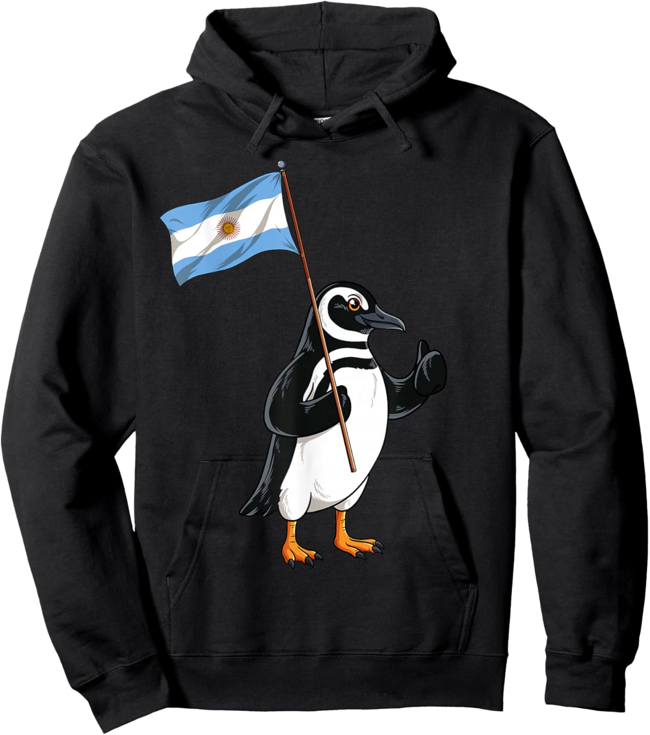 Magellanic Penguin Argentina Flag Hoodie - Hoodie | Black