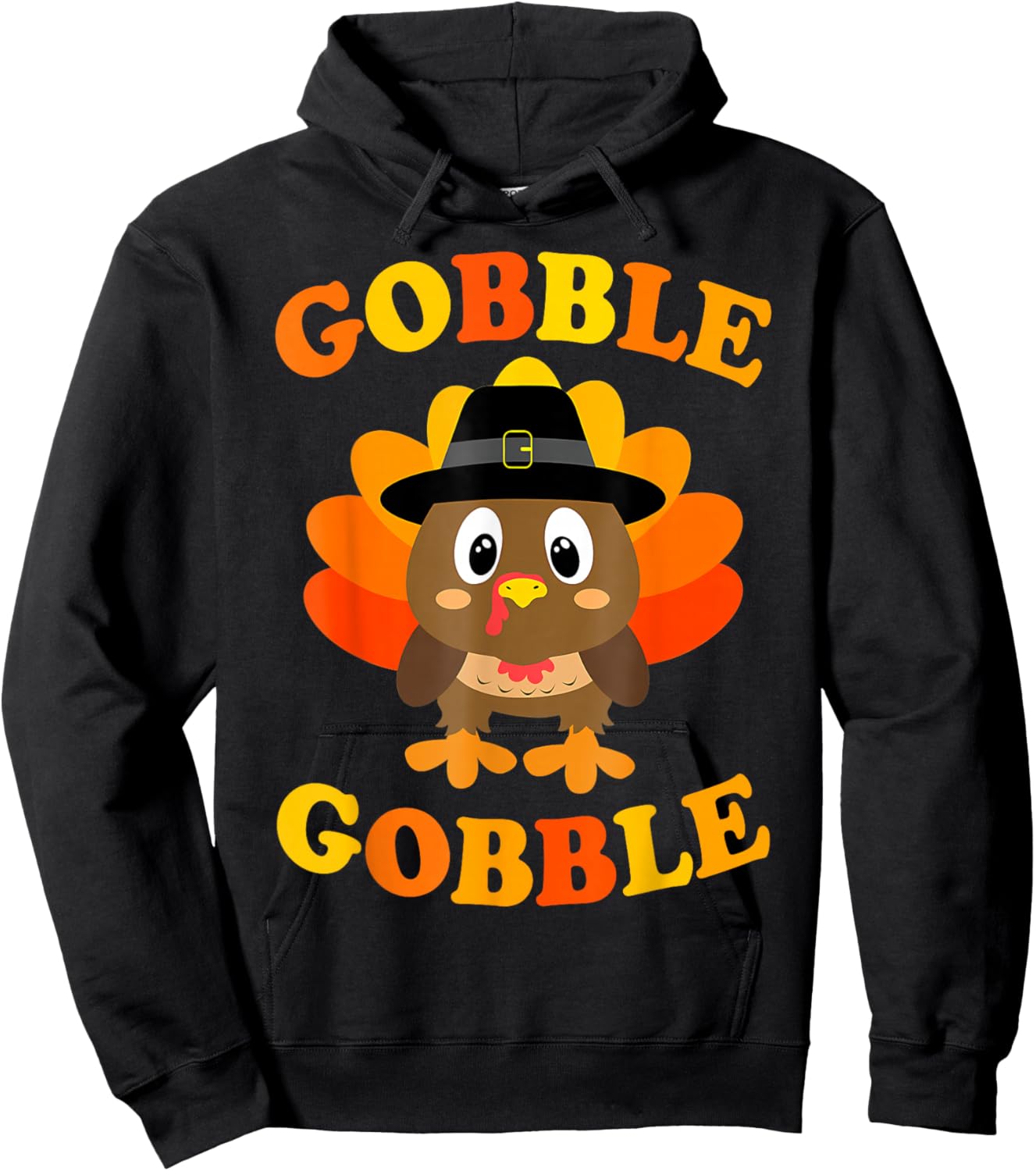 Funny Thanksgiving Gobble Turkey Family Matching Men Women Hoodie - Hoodie | Black