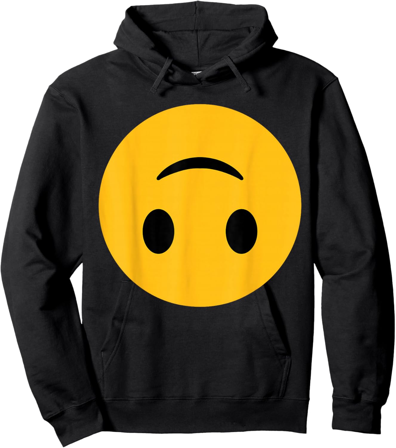Funny Emoticon Smiling Upside Down Face Silly Sarcasm Hoodie - Hoodie | Black