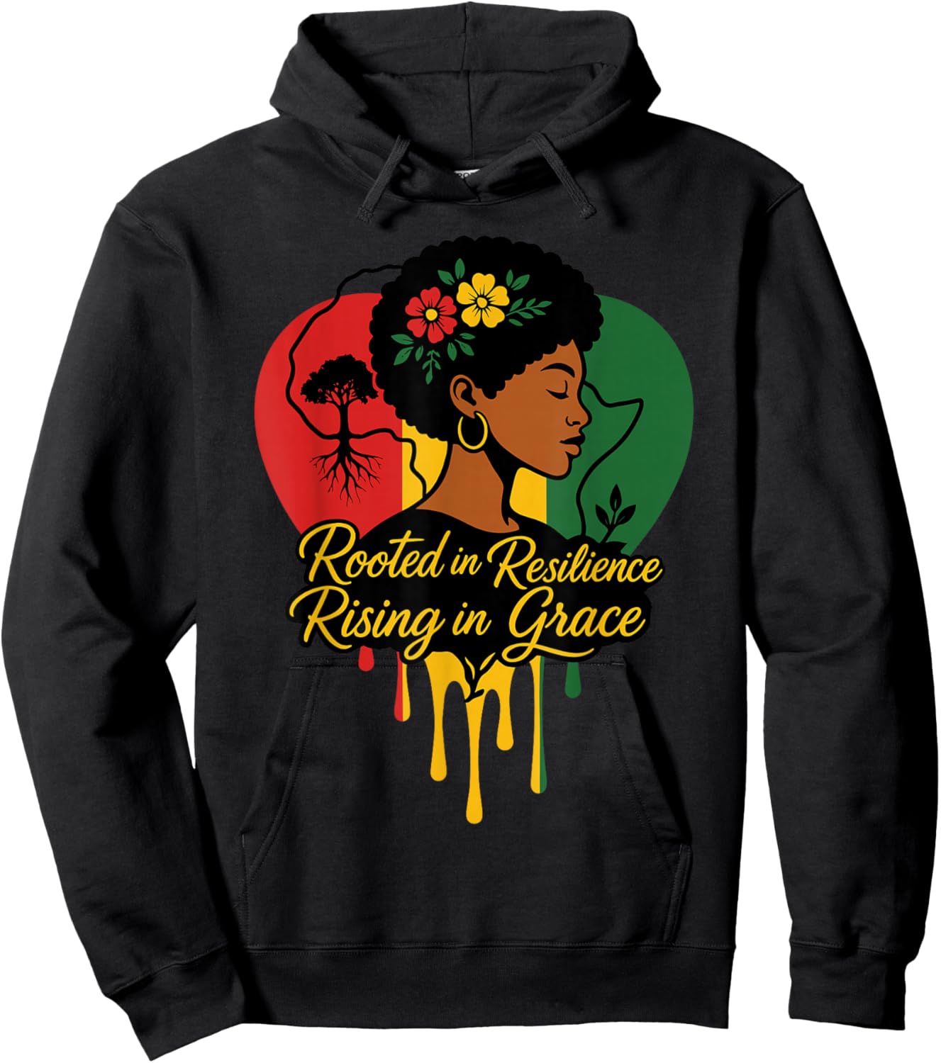 Black History Month Heritage African American Black mom Hoodie - Hoodie | Black