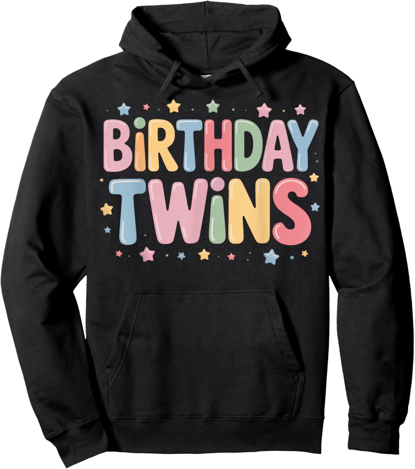 Birthday Twins Matching Look for Same Day Born Siblings Hoodie - Hoodie | Black