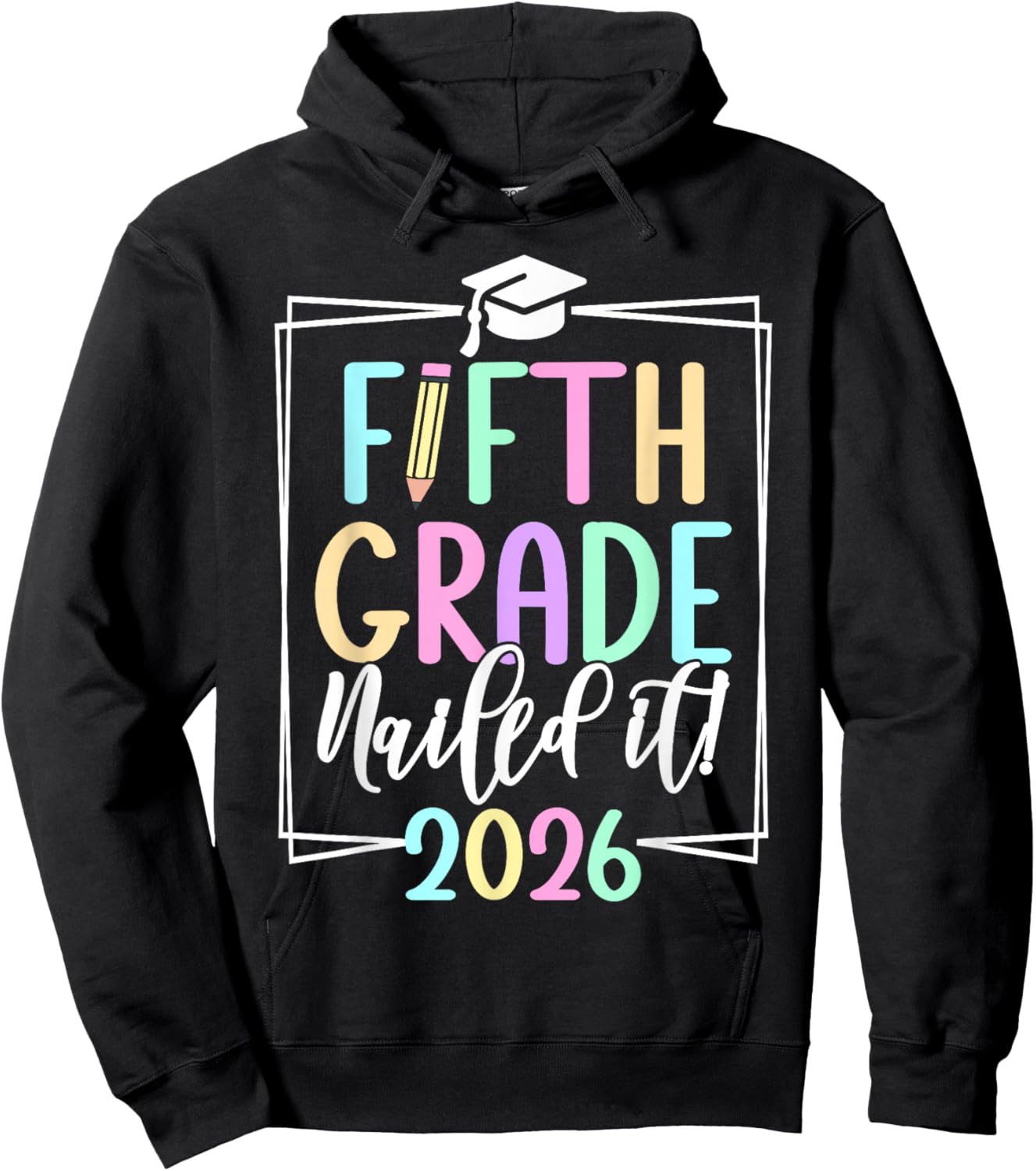 5th Grade 2026 Fifth Grade Grad Elementary School Hoodie - Hoodie | Black
