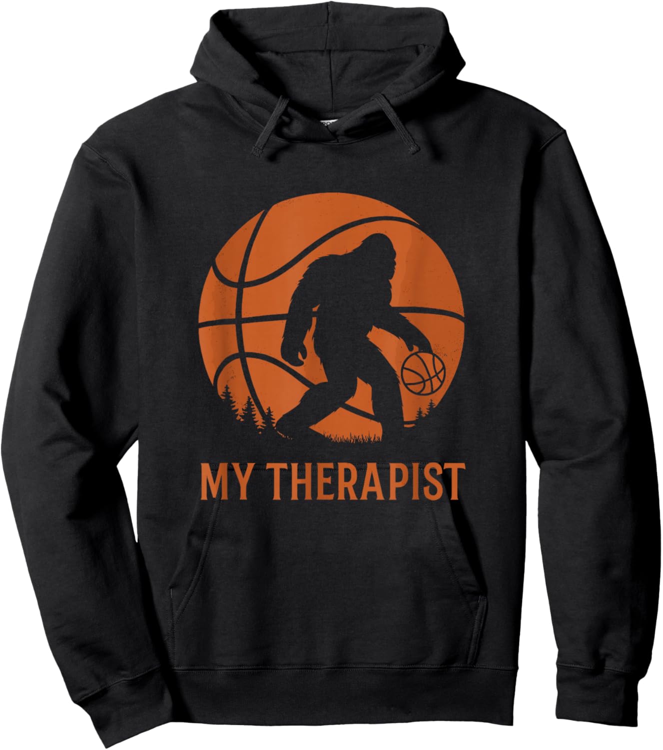 Bigfoot Basketball Players Men Women Kids Hoodie - Hoodie | Black