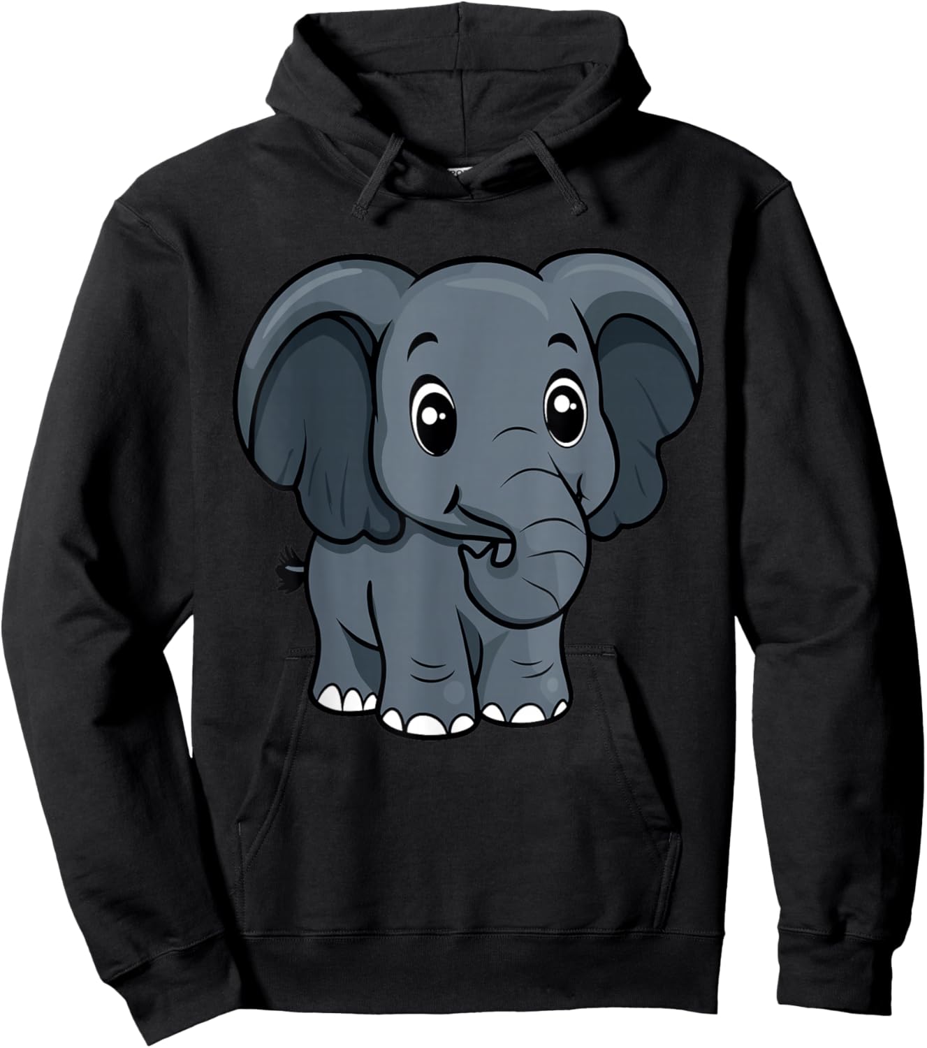 Cute Elephant for Kids Hoodie - Hoodie | Black