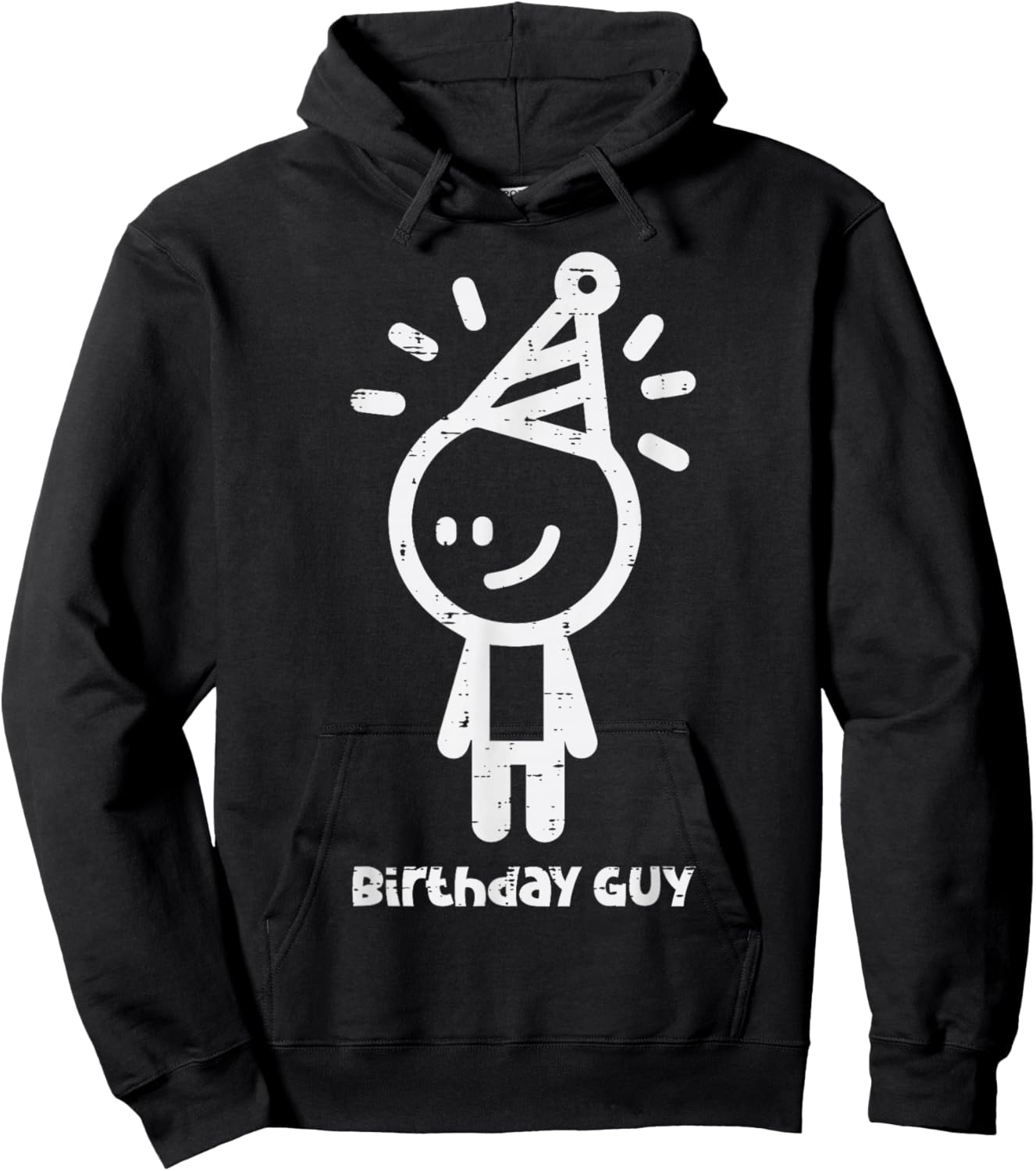 Stickman Birthday Guy Funny Sitck Man Party Men Boys Kids Hoodie - Hoodie | Black