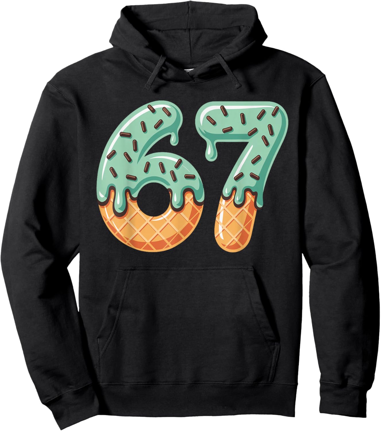 67 Funny Six Seven Gen Alpha Slang Hoodie - Hoodie | Black
