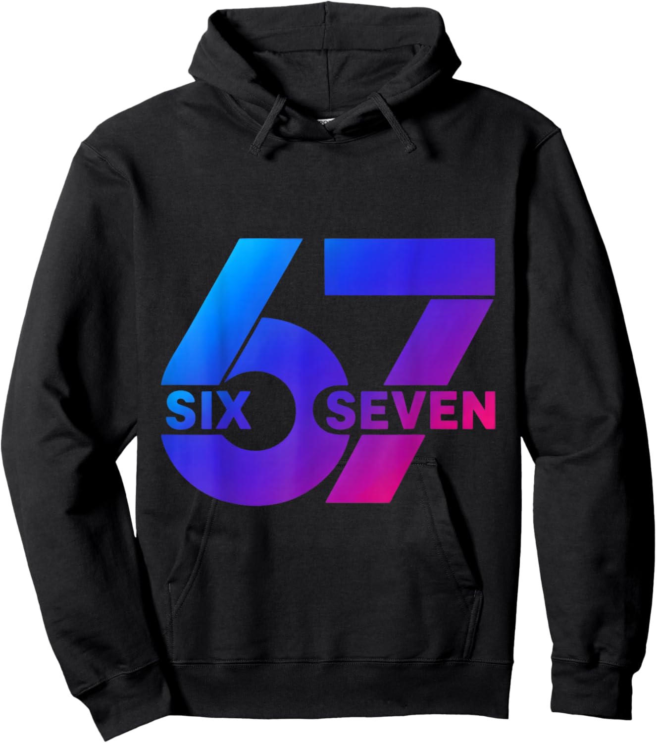 Six Seven 67 Meme Gen Alpha Slang Baseball Season Cool Hoodie - Hoodie | Black