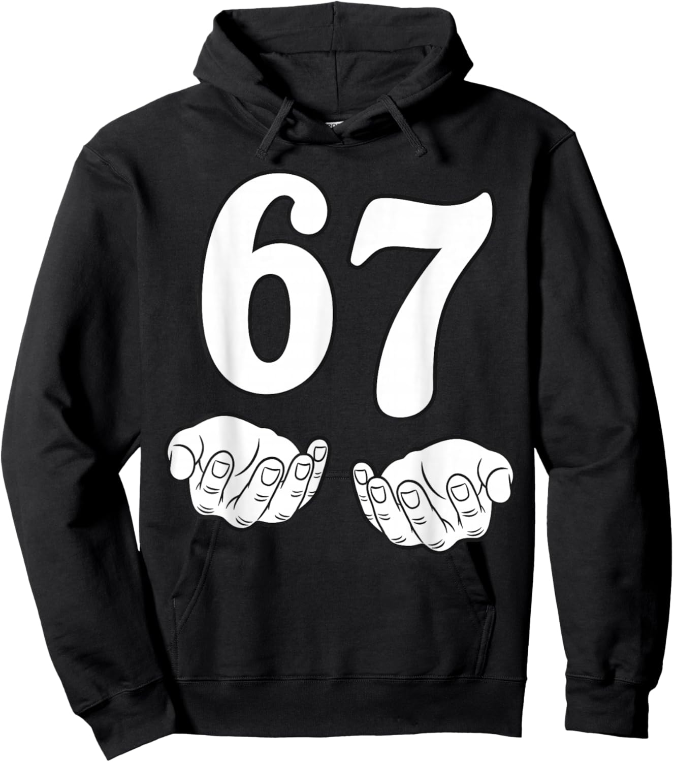 Six Seven 6 7 Funny 67 Gen Alpha Slang 6-7 Meme School Hoodie - Hoodie | Black