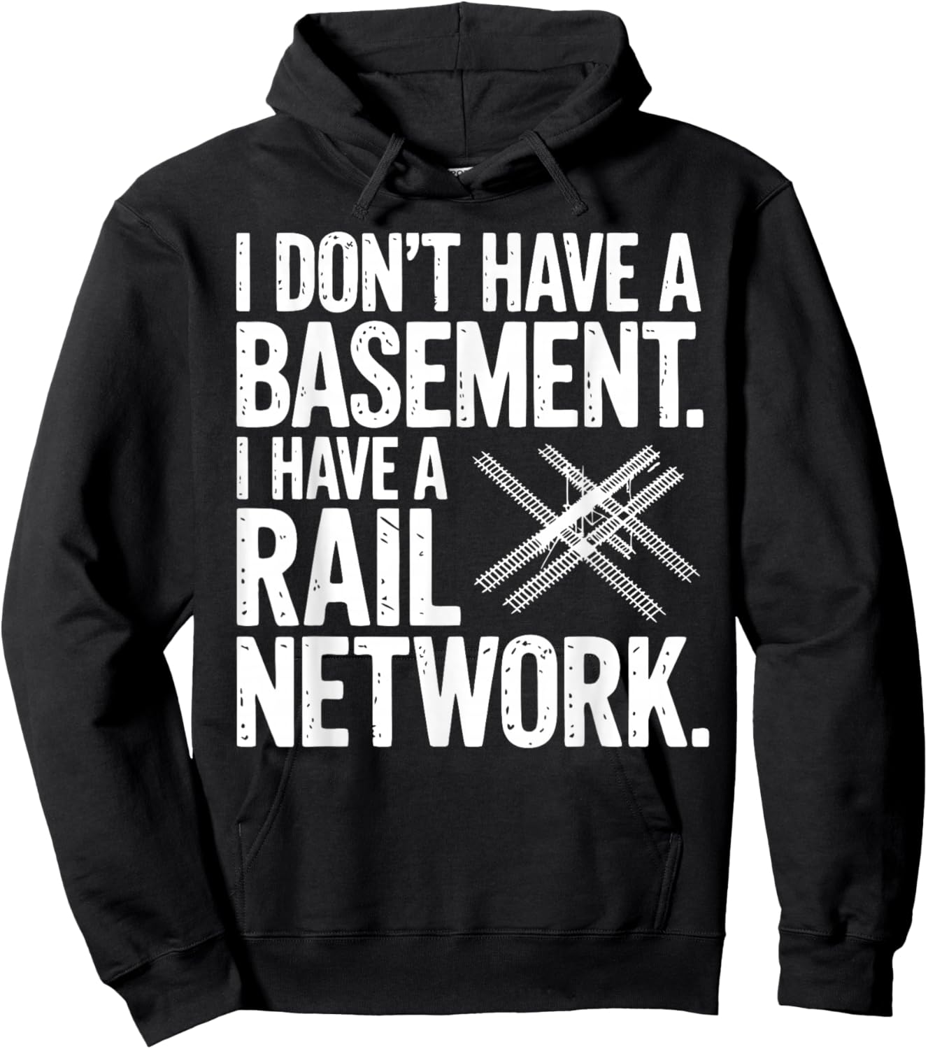 Funny Miniature Railroad Rail Network Model Train Hoodie - Hoodie | Black