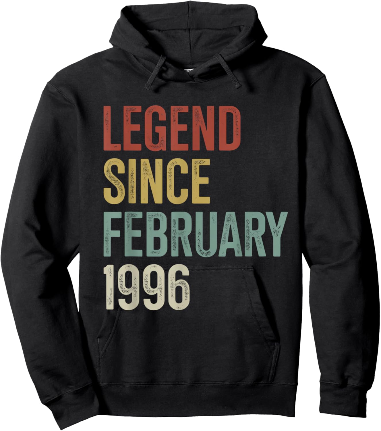Legend Since February 1996 30th Birthday 30 Years Old Hoodie - Hoodie | Black