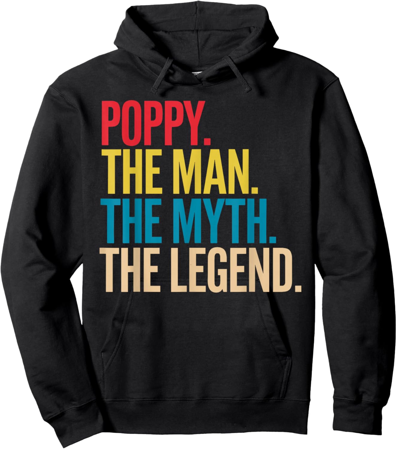 Best Poppy Design for Grandpa Grandfather Grandpa Men Poppy Hoodie - Hoodie | Black
