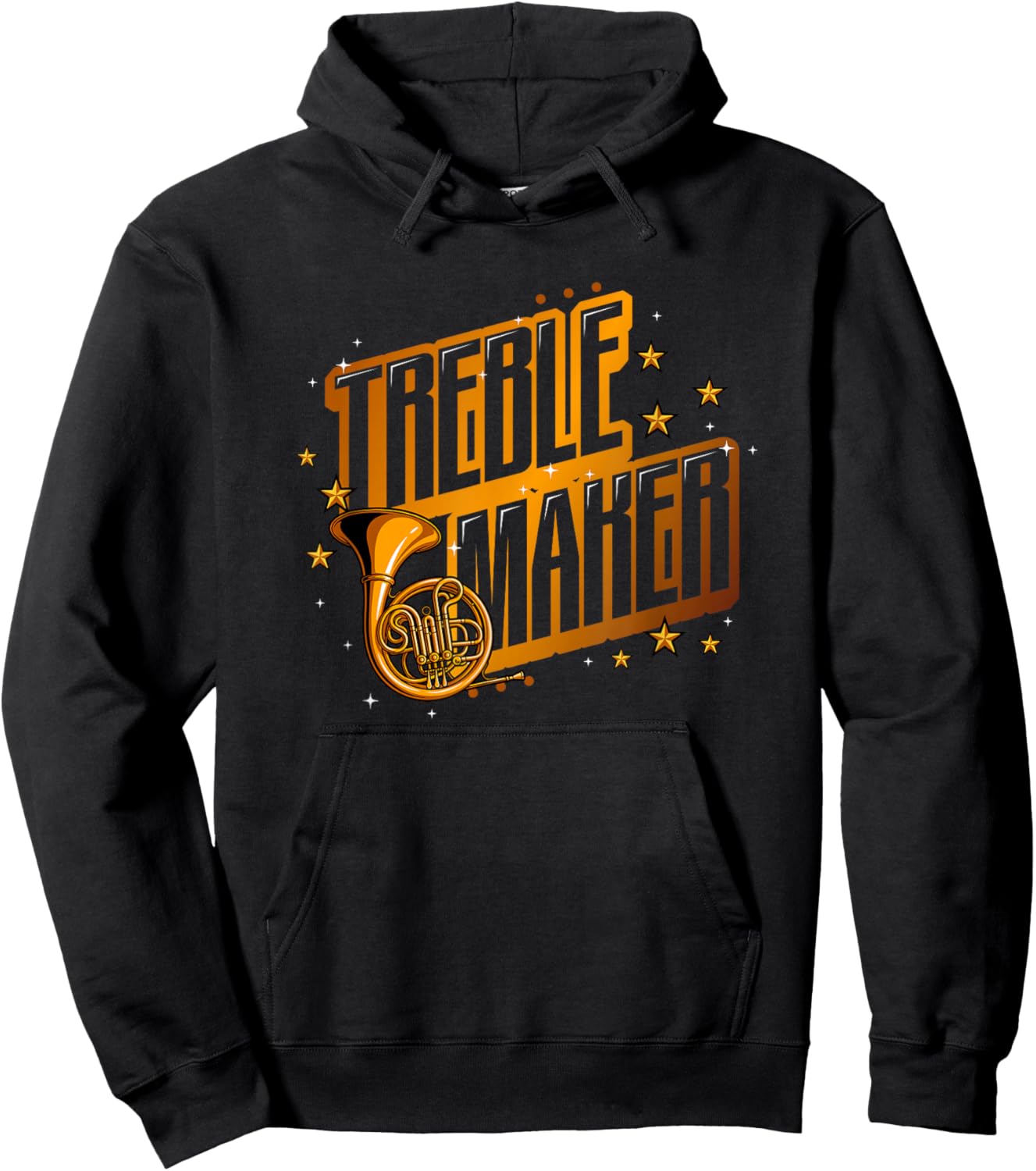 French Horn Musician Treble Maker Hoodie - Hoodie | Black