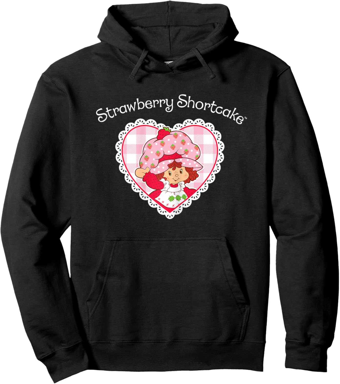 Strawberry Shortcake - Coquette Heart Hoodie - Hoodie | Black