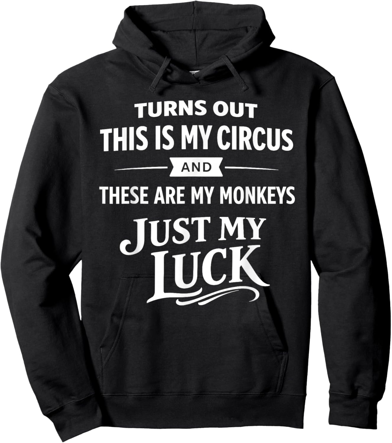 Family Chaos My Monkeys Work Mom Dad Parenting Humor Hoodie - Hoodie | Black