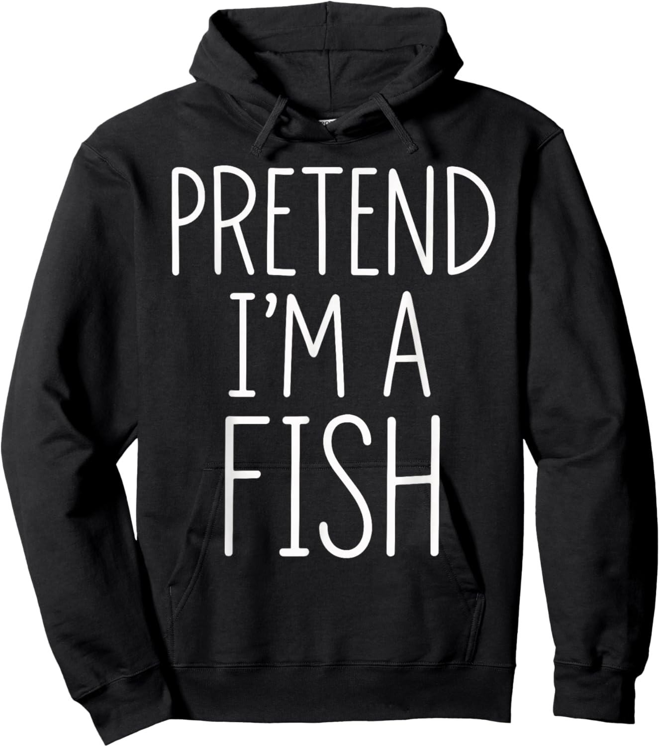 Pretend I'm A Fish Halloween Party Costume Hoodie - Hoodie | Black