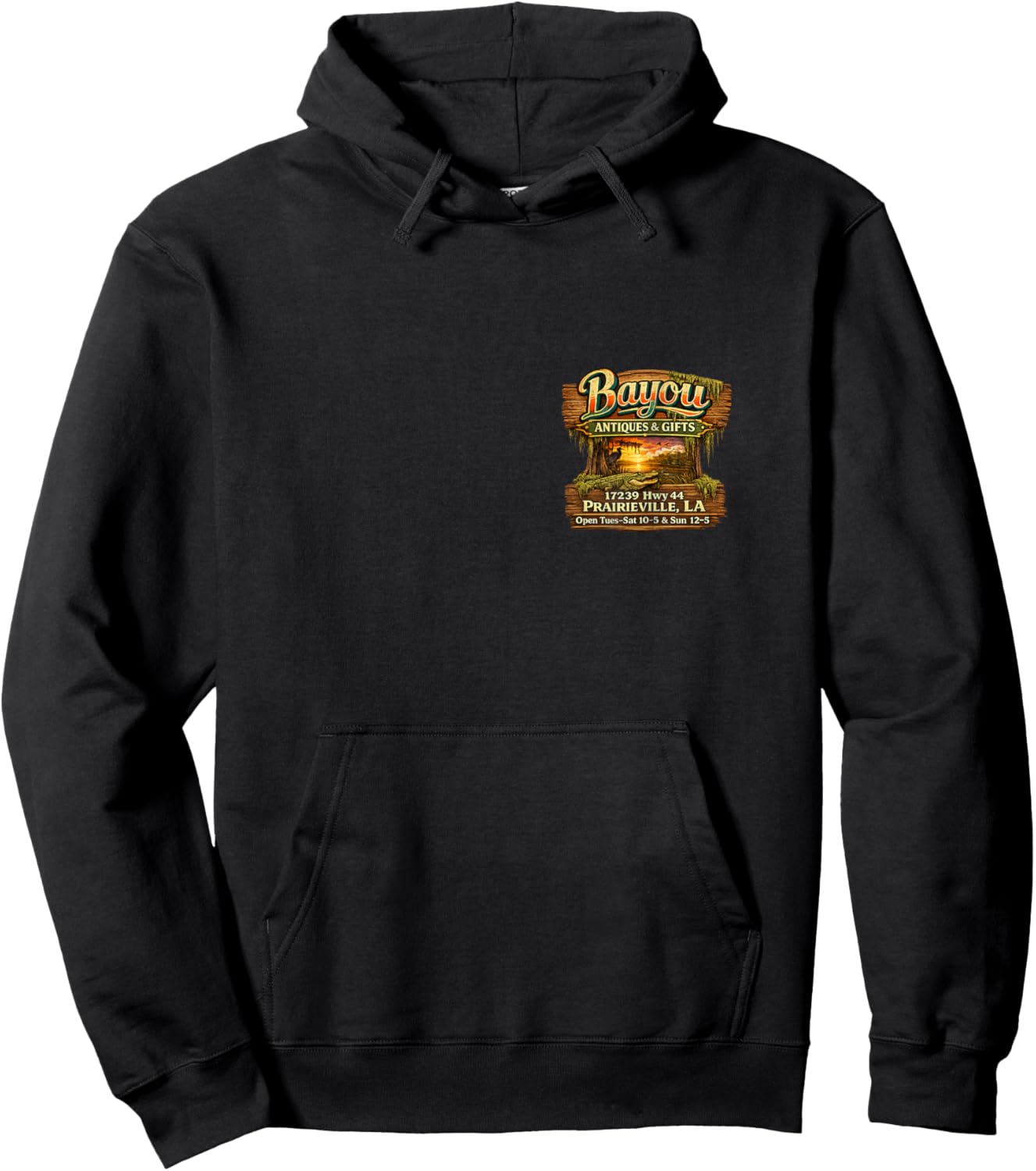 Bayou Antiques and Gifts Swamp Sign Hoodie - Hoodie | Black