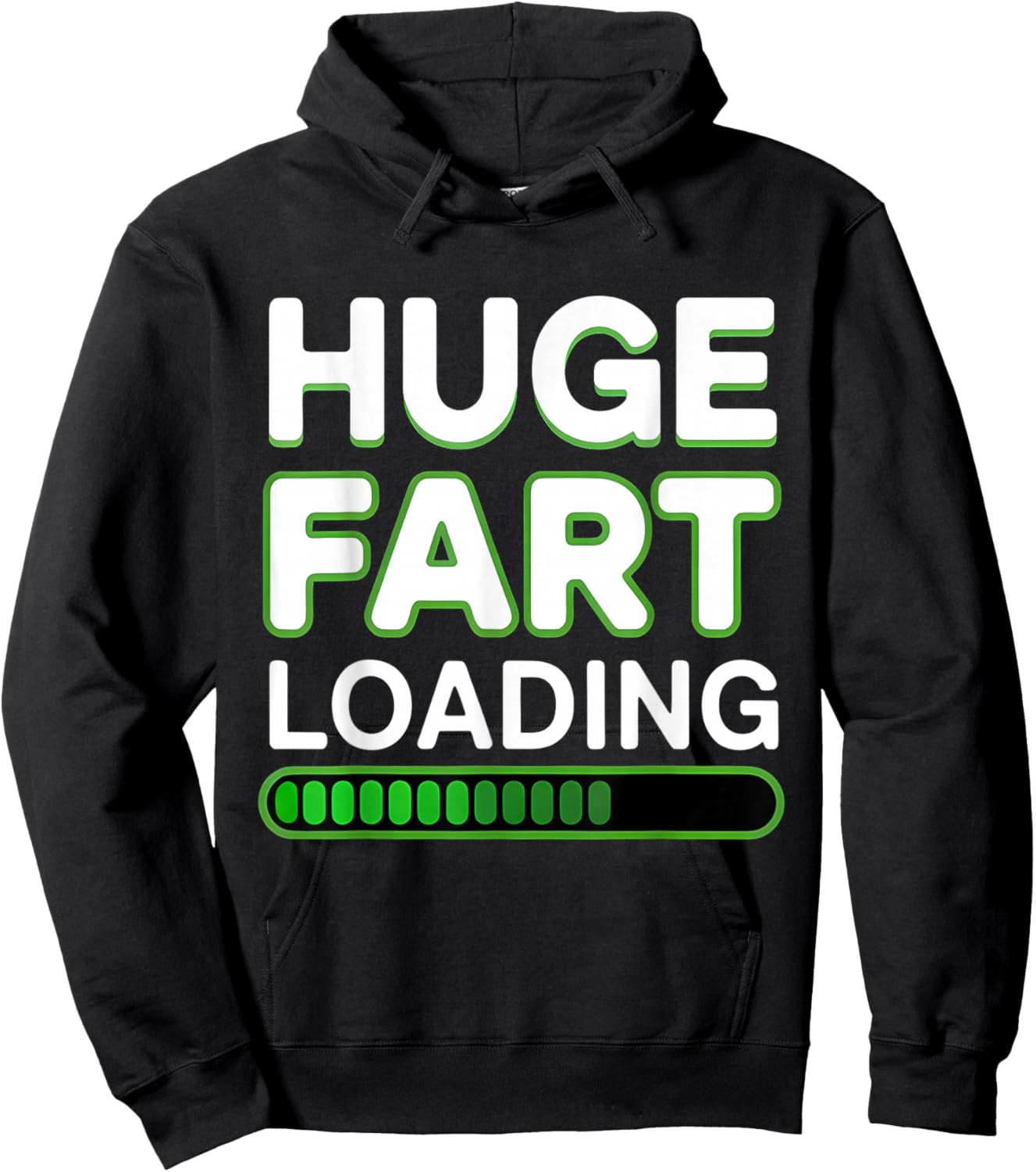 Huge Fart Loading Joke Humor Funny Farting Hoodie - Hoodie | Black